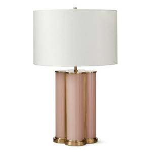 <b>Table</b> Lamp White Ceramic Gold Trim E26 LED 220V Switch Control - Product Image 2