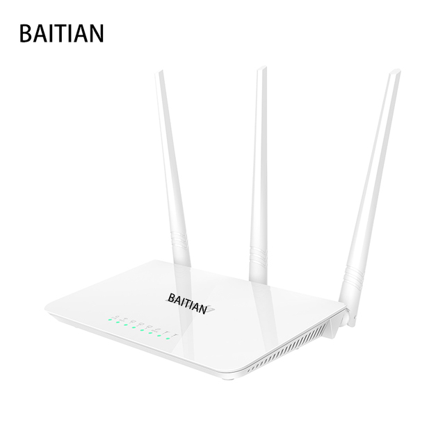 Smart New WiFi Router BAITIAN F3 300Mbps 2.4GHz 5dBi 3 External Antennas Broadband Wireless Household Cheap Price 4 Lan Ports