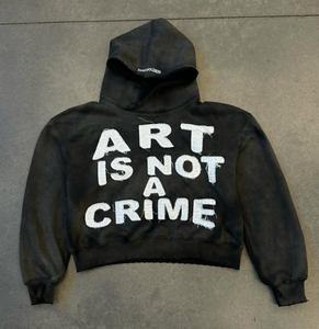 Felpe Vintage <span class=keywords><strong>Look</strong></span> 450 Gsm in cotone Terry francese con cappuccio e lavaggio con cappuccio personalizzato con ricamo e stile da strada Cropped felpa con cerniera - Product Image 2