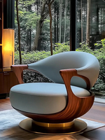 Modernes Freizeit-Einzelsofa im italienischen Stil, schwarzkieferfarben, minimalistisch, für Villa, luxuriös, flach, Wohnzimmer, Echtleder-Sessel