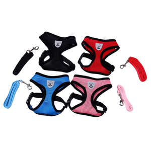 Kalung Anjing 8 Warna Murah yang Dapat Disesuaikan, Set Tali Kekang dan Tali Tuntun Poliester Ramah Lingkungan yang Nyaman dan Bernapas - Product Image 1