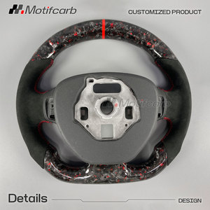 Volante de fibra de carbono forjado rojo LED personalizado para Corvette C7 Z06 ZR1 Stingray Z51 Coupe y Chevrolet Camaro 2013-2019 - Product Image 5