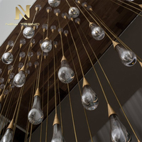 Creative design cob led en aluminium cristal pendentif lumière soutien personnalisé lustre
