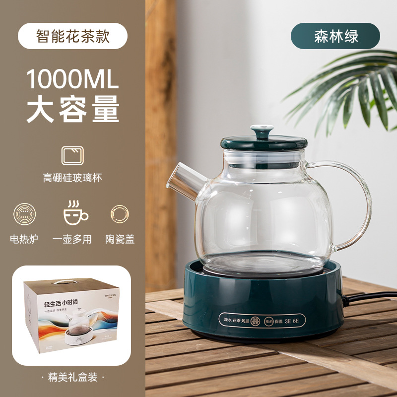 Smart Stove Glass Kettle Premium Gift Box - Forest Green