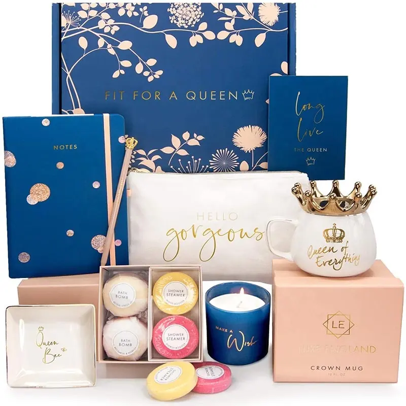 Royal Birthday Gift Basket For Her 8 Luxurious Gifts for Women with Card Best Birthday