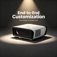 Proyector de TV Linux Certificado por Netflix, 18500 Lúmenes, Compatible con 4K, Altavoces de 20W*2, Portátil, 3D, HIFI Estéreo, Venta al Por Mayor OEM