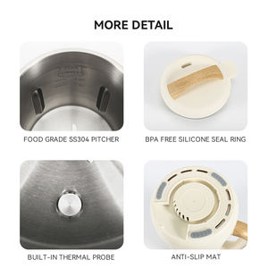 600ML Mini <span class=keywords><strong>cuiseur</strong></span> à <span class=keywords><strong>soupe</strong></span> mélangeur chauffant Machine à soja lait de soja à base d'usine de lait de noix de vagan fabricant automatique de lait de soja - Product Image 6