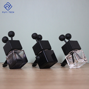 Botol parfum Ventilasi udara mobil Outlet otomatis, botol kaca penyebar minyak esensial 8ml kualitas tinggi dengan klip hitam - Product Image 2