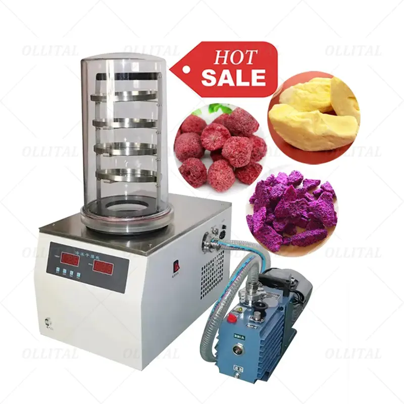 Máquina de liofilização a vácuo pequena, liofilizador de frutas e vegetais, carne e doces, máquina de liofilização doméstica