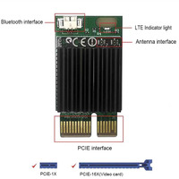 Doble banda 1200Mbps Wi-Fi BT 4,0 802.11ac 2,4G 5G Intel 7260AC AC7260 Tarjeta inalámbrica interna para computadora de escritorio 2,4G 5G