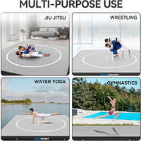 Tapis de lutte gonflable, tapis de Jiu-Jitsu, tapis d'entraînement en PVC pliable pour la maison, la salle de sport, le BJJ, le MMA, la boxe, le grappling et le judo