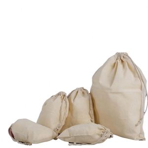 Customizable Pure Cotton Gauze <b>Bag</b> Thickened Natural Color Drawstring <b>Recyclable</b> Jewelry Storage Gift <b>Bag</b> for Bracelets Crafts - Product Image 3