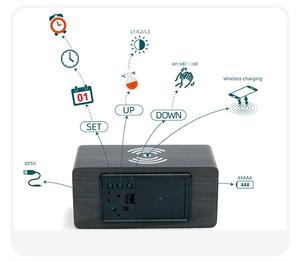 Despertador LED inteligente multifunción de 24 horas OEM/ODM con material plástico de carga inalámbrica - Product Image 3