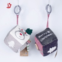 Fabricants boîte pour bébé personnalisée hochet sensoriel doux 6 jouets hochet suspendus conception de Noël bébé puzzle hochet jouets
