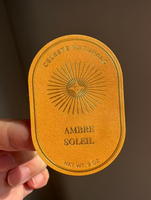 Bougies personnalisées en vinyle avec estampage à chaud de qualité, pots de parfum en gros, logo de marque cosmétique en relief, feuille d'or imperméable