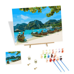 <span class=keywords><strong>Pittura</strong></span> fai da te 5D per numero Adultes montagne verdi e <span class=keywords><strong>acqua</strong></span> <span class=keywords><strong>verde</strong></span> pesca barca modello paesaggio <span class=keywords><strong>pittura</strong></span> artigianato Kit - Product Image 1