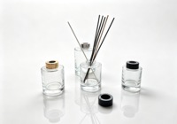 Bouteille diffuseur de parfum en verre transparent minimaliste cylindrique, best-seller, 100ml, 180ml, 220ml, 500ml, vide, pour arômes et parfums
