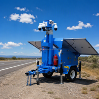 Caméra de sécurité solaire mobile 3D avec caméra numérique, étanche IP65, alimentée par l'énergie solaire, station de surveillance solaire extérieure mobile
