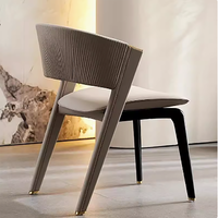 Chaises de salle à manger modernes en bois massif de luxe léger pour la maison et la restauration, chaise de loisirs non pliable 2 places