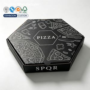 Boîte à <span class=keywords><strong>pizza</strong></span> hexagonale pliable, écologique, recyclable et adaptée aux aliments, boîte d'emballage pour <span class=keywords><strong>pizza</strong></span> en carton ondulé avec impression personnalisée de la marque - Product Image 3