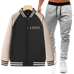 Áo hoodie oversized hợp thời trang mùa đông áo khoác bóng chày Màu nút dài tay thoải mái tùy chỉnh nhóm thời trang giản dị + quần - Product Image 2