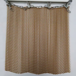 Cortina de malla metálica de eslabones de cadena de aluminio decorativa de malla metálica tejida de alambre espiral para cortina de cascada - Product Image 3