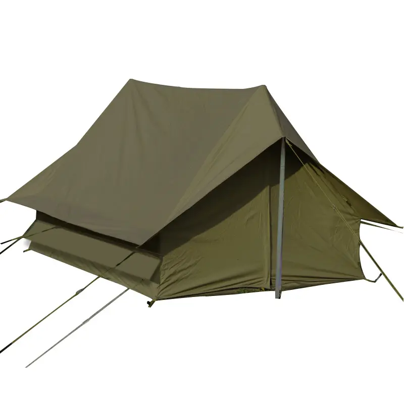 Barraca retrô de acampamento, barraca para atividades ao ar livre, tela oxford, militar, exército, 2 pessoas