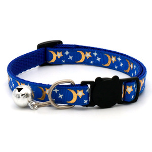 Fornitori di animali da compagnia Kingtale con stelle riflettenti morbide regolabili collari per gatti staccati con campane - Product Image 3