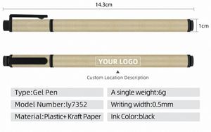 Bolígrafo de Gel Ecológico con Logotipo Personalizado, Bolígrafos de Papel Natural con Tinta Negra de 0.5 mm, Multicolores para Oficina/Escuela/Regalo - Product Image 6