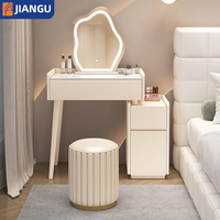 Prix d'usine, design ultra-minimaliste, coiffeuse d'angle, grand espace de rangement, miroir de coiffeuse, table à maquillage