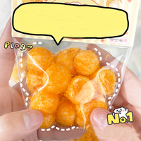 Mini Boules de Fromage Frites Jouets Squishy TPR Aliments Simulés Amusants Anti-Stress Jouets à Presser Fidget Vente en Gros pour Enfants et Adultes