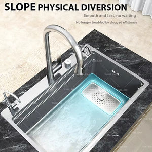 2025 nouvel <span class=keywords><strong>évier</strong></span> de cuisine 80x48cm argent brossé 304 acier inoxydable grand <span class=keywords><strong>évier</strong></span> unique avec drain de plateau de laitier pour cuisine domestique - Product Image 2