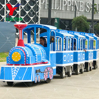 Train sans rails Big Blue pour centre commercial en Chine, train électrique pour enfants, manèges d'amusement en plein air, ventes chaudes en Chine
