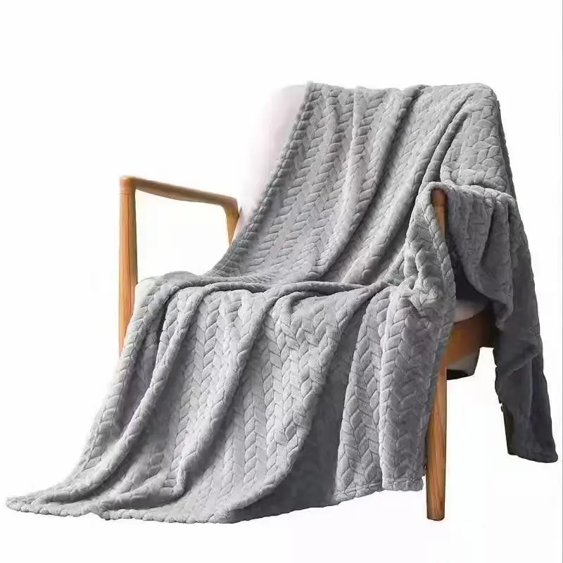 Super Soft Throw Blanket Kaffee Premium Seidiges Flanell Fleece Blätter Muster Leichte Bettdecke für die ganze Saison