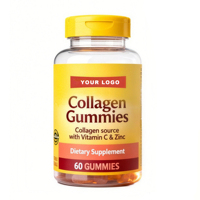 Gummies au collagène avec vitamine C et zinc, 60 gummies, complément alimentaire, OEM, marque privée, vente en gros