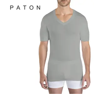 ODM/OEM Deep v-pescoço suor prova Underarm suor almofadas forte elastano novo invisível não-afrouxando forma slim fit undershirts dos homens