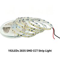 Bande lumineuse LED 192 LED 8MM 2835 SMD CCT 110V 220V haute tension à changement de couleur sans alimentation électrique