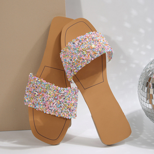 Nouvelles sandales plates décontractées pour femmes, grande taille, à bout carré, été 2025 - 519 - Product Image 5