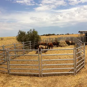 Venta caliente 1,8 m Tubo de acero galvanizado Recubierto de ganado Paneles de Corral Impermeable y a prueba de putrefacción Cerca de ganado para caballos para fábricas