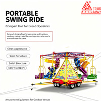 Équipement d'attraction mobile haut de gamme avec chaise volante et remorque : sécurité, fluidité et divertissement garantis