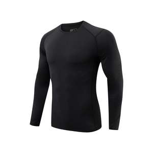 بدلة ضغط رجالية ملابس رياضية بأكمام طويلة بدلات ضيقة للتدريب من قطعتين - Product Image 3