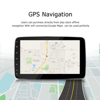 Autoradio Android 10,1 pouces 1 DIN avec lecteur DVD, écran rotatif à 360 degrés, navigation GPS, électronique automobile