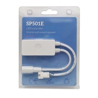 Contrôleur de bande LED WiFi SP501E WS2811 intelligent SPI Pixel, contrôle vocal via application, bande LED RGB adressable, DC5V-24V, garantie 2 ans