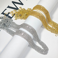 Composants de bijoux DIY plaqués or 18 carats, chaînes en acier inoxydable, anneaux de jonction, crochets de boucles d'oreilles, capuchons de perles, fermoirs de bijoux, forme géométrique