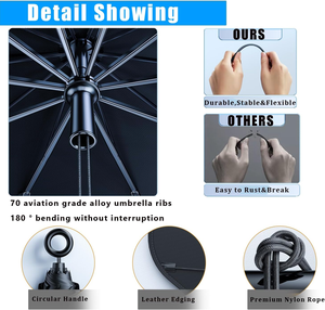 Reflective Umbrella Style Car Windshield <b>Shade</b> with Titanium Silver Coating for SUV and Sedan Summer Heat - Product Image 4