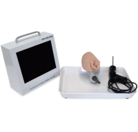 Simulador de Entrenamiento con Otoscopio de Video para Práctica de Examen Timpanico del Canal Auditivo con Imágenes HD, Equipo Médico Realista para Educación ORL