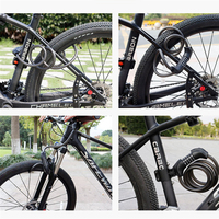 CM YH1221 Antivol à combinaison à 5 chiffres en acier inoxydable avec câble, couvercle en PVC, certifié ISO9001 pour vélos et vélos électriques