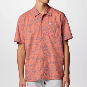 Camisa de pesca personalizada de malla transpirable con capucha, nailon UPF 50, ligera, camuflaje, bolsillos con velcro, botones de alta calidad. - Product Image 1