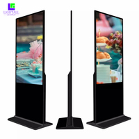Écran d'affichage numérique sur pied de 55 pouces avec écran tactile WIFI, lecteur publicitaire LCD, totem numérique d'intérieur