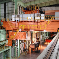 Nouvelle Grue Ponteuse à Double Poutre QDY 2026 pour Coulée Métallurgique Légère, 5T-74T, Moteur, Commande VFD, Certifiée CE ISO